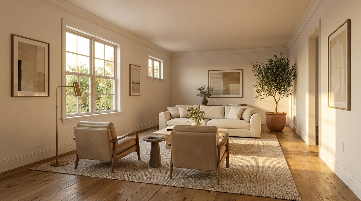 Same living room fully finished and furnished